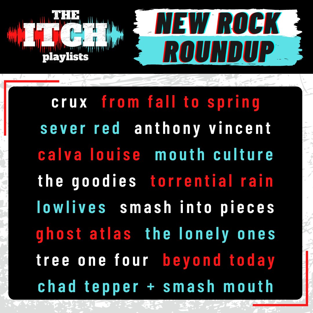 The Itch Rock Radio & Podcast 🤘 (@itchrocks) on Twitter photo PLAYLIST UPDATE
Not only are <a href="/calvalouise/">Calva Louise</a> this week's podcast guests, but they're leading off our #newmusic #playlist adds!
They join favorites <a href="/tensecondsongs/">AnthonyVincent</a> & <a href="/wearelowlives/">𝐋𝐎𝐖𝐋𝐈𝐕𝐄𝐒</a>, <a href="/realchadtepper/">Chad Tepper</a> + <a href="/smashmouth/">Smash Mouth</a>, St Louis boys <a href="/treeonefour/">Tree One Four</a>, and more!
Enjoy: bit.ly/itchnewmusic PLAYLIST UPDATE
Not only are <a href="/calvalouise/">Calva Louise</a> this week's podcast guests, but they're leading off our #newmusic #playlist adds!
They join favorites <a href="/tensecondsongs/">AnthonyVincent</a> & <a href="/wearelowlives/">𝐋𝐎𝐖𝐋𝐈𝐕𝐄𝐒</a>, <a href="/realchadtepper/">Chad Tepper</a> + <a href="/smashmouth/">Smash Mouth</a>, St Louis boys <a href="/treeonefour/">Tree One Four</a>, and more!
Enjoy: bit.ly/itchnewmusic