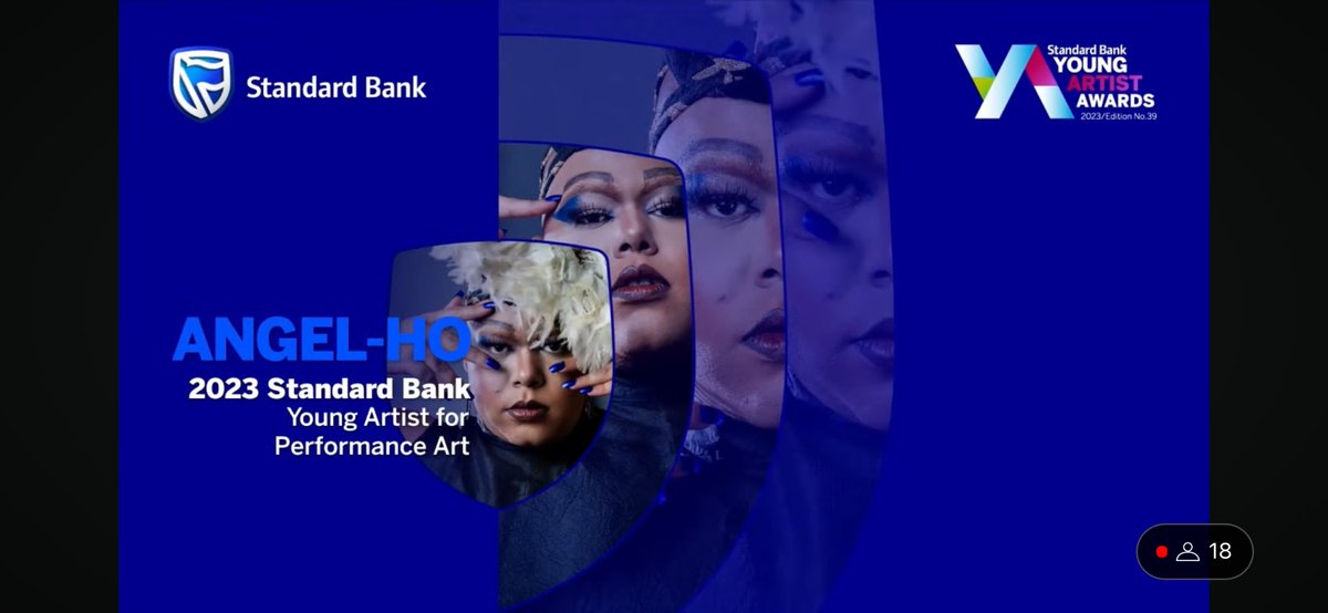LadySkollie's tweet photo. The #SBYA2023 winners for Performance Art and Music @Zoe_Modiga #AngelHo @StandardBankArt 2024 the 40th year of the award and the 50th year of @artsfestival IMAGINE THIS 🌀🇿🇦🔮 https://t.co/pEJmOC7jCA