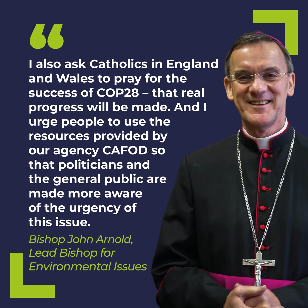 Tomorrow will be a rest day at #COP28.

We join Bishop John Arnold in praying for the success of the conference and hope world leaders can make real progress. 🙏 

Find out more about our position and how you can get involved ⤵️   bit.ly/3MIivqO