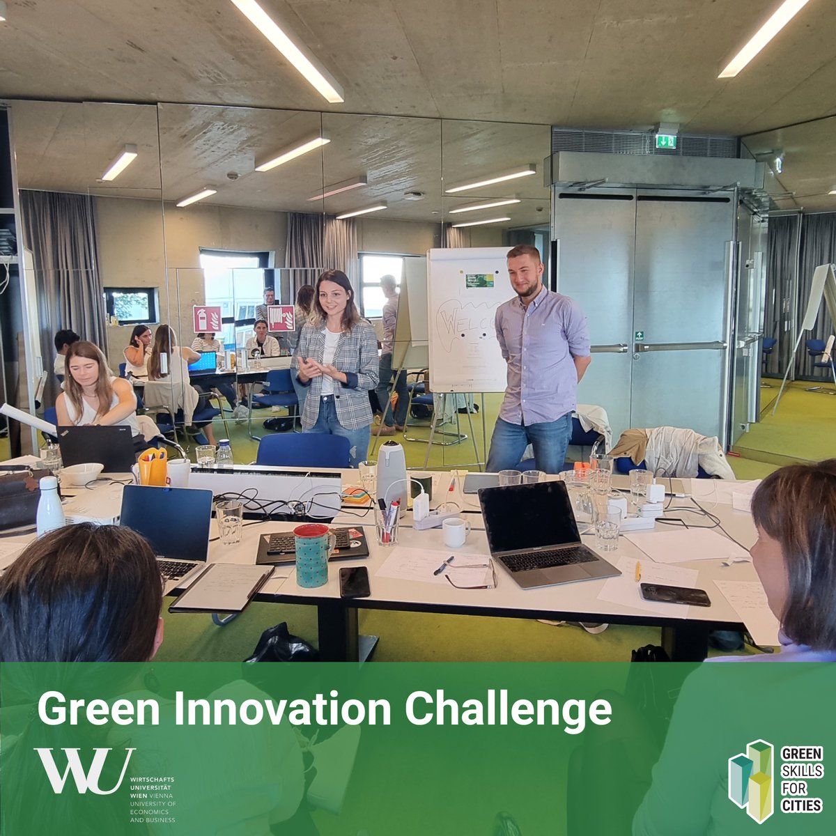 G4C_EU's tweet photo. During the Green Innovation Challenge, the WU learners conducted stakeholder analysis and proposed a business model for the innovative solutions.

@EUErasmusPlus https://t.co/h04upqgQKR