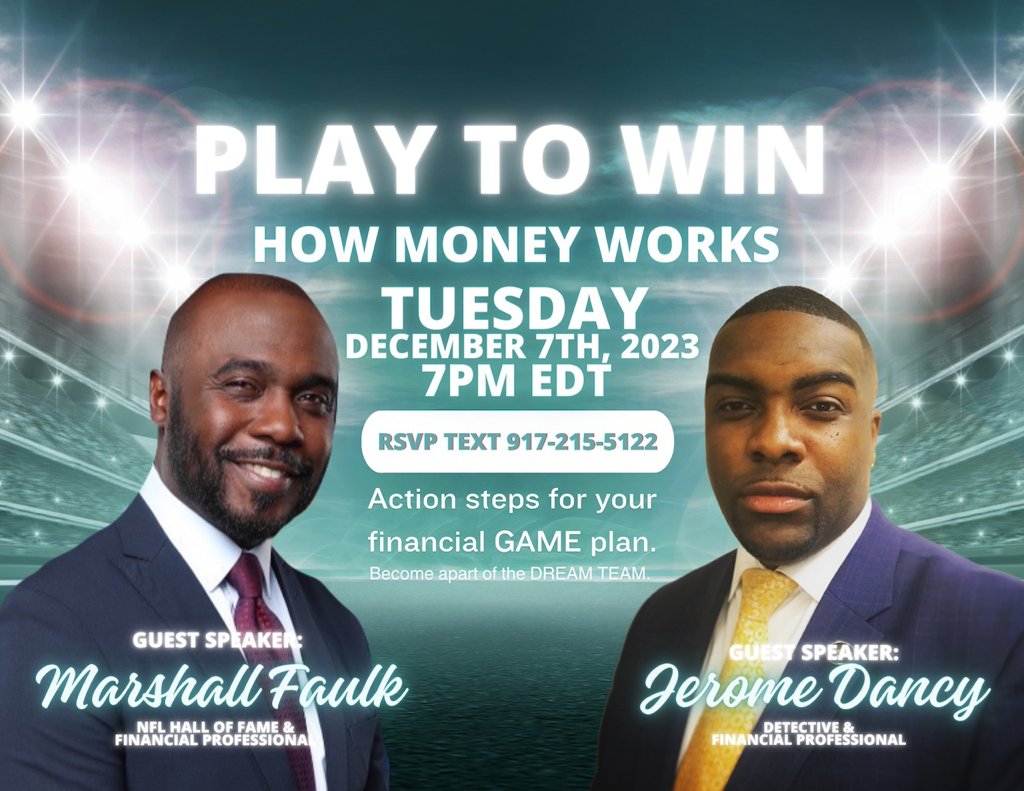 ❤️ I am excited to extend a special invitation, "𝗣𝗹𝗮𝘆 𝘁𝗼 𝗪𝗶𝗻: 𝗛𝗼𝘄 𝗠𝗼𝗻𝗲𝘆 𝗪𝗼𝗿𝗸𝘀," 𝗵𝗮𝗽𝗽𝗲𝗻𝗶𝗻𝗴 𝗼𝗻 𝗗𝗲𝗰𝗲𝗺𝗯𝗲𝗿 𝟳 𝗮𝘁 𝟳𝗽𝗺 𝗘𝗗𝗧. Get ready for an engaging and insightful session! Register Here:  Register Here:  us06web.zoom.us/meeting/regist…