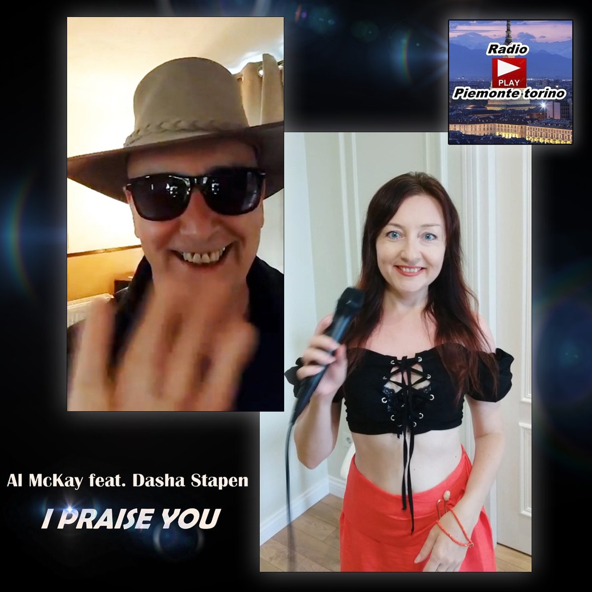 annacnova's tweet photo. Al McKay and @Dasha_Stapen with the song "I PRAISE YOU" in radio show by @raffaella78 on Radio Piemonte Torino from Italy 🌏 
Dec 7th 2023 @ 8:30 pm CET, 7:30 pm UK
Streaming:
*** https://t.co/ZrUIHic3Yt
*** https://t.co/PV3qEGcCBL
*** https://t.co/1rnQ6GATRo https://t.co/Y0oBkegSqg