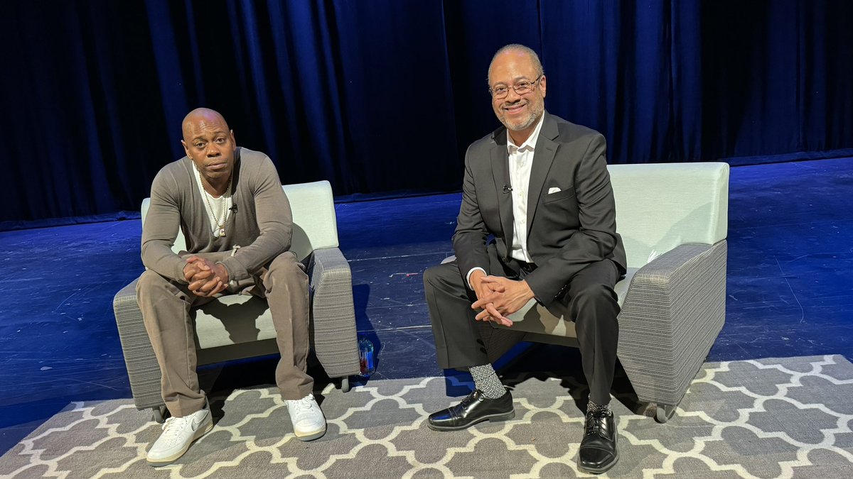 TonyPerkinsFMTV's tweet photo. A few days ago I had the opportunity to sit down for an interview with the extraordinary @DaveChappelle. Be sure to catch part of our conversation tomorrow at 5 &amp; 6am on #News4Today, and on our midday and evening shows. #OnlyOn4 @nbcwashington https://t.co/D9wbEDyr6l