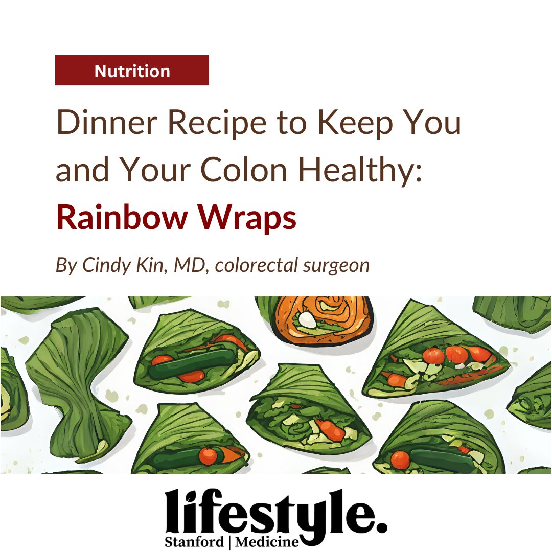 StanfordLifeMed's tweet photo. Dr. Cindy Kin, a Stanford colorectal surgeon, shares one of her family's favorite dinner recipes, Rainbow Wraps.

Read Dr. Kin’s blog full blog on our website: https://t.co/a9ilq2CbT9 https://t.co/URT4iJzWyL