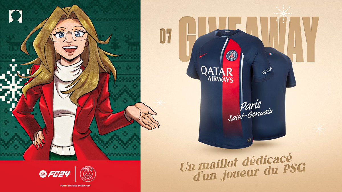 Avec @EAFrance on va faire un heureux grâce à 1 maillot du PSG dédicacé par un joueur ! 🤩 Pour participer : #RT & #Follow @EAFrance et @GotagaTV TAS le 14/12 | Produits offerts