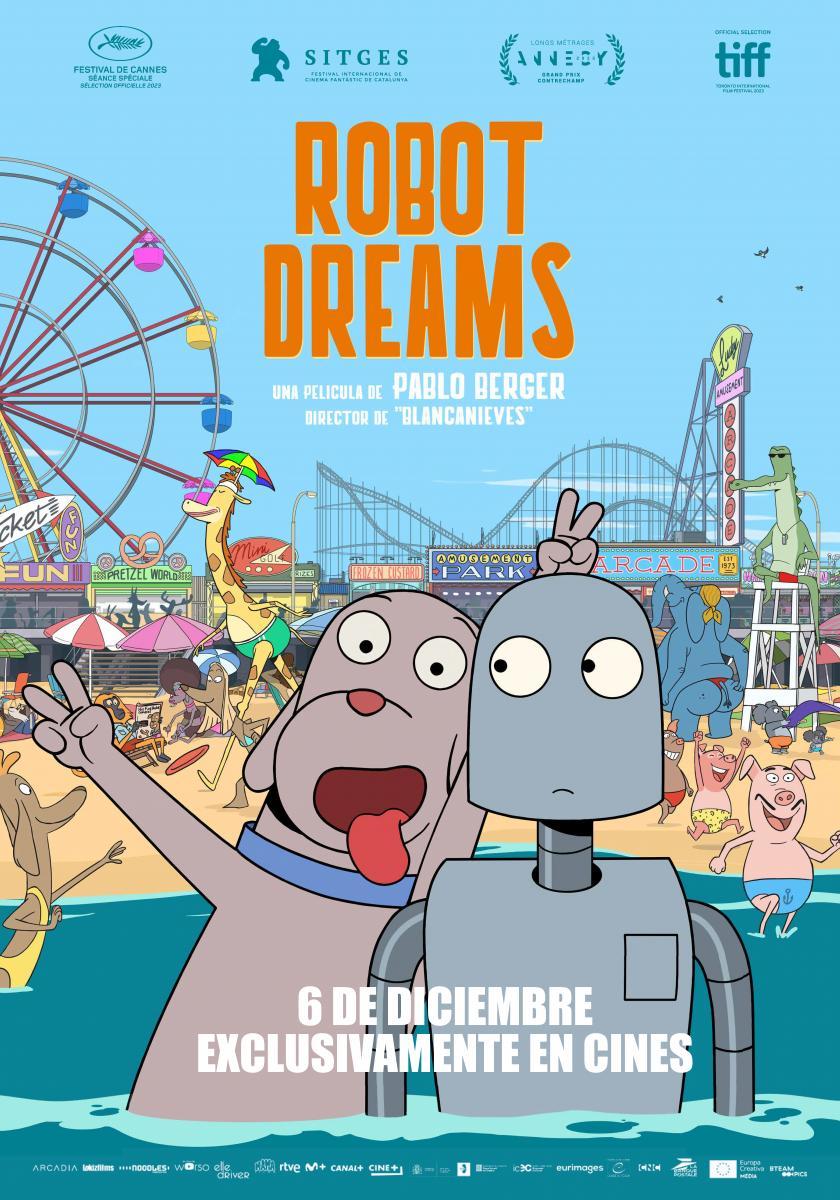 Optimista, melancólica, vitalista, triste, colorista, infantil, adulta... hay tantas cosas que alabar de #RobotDreams, un canto a la amistad, el amor, la necesidad del otro y el miedo a la soledad. Una de las mejores películas de 2023, tanto a nivel español como internacional.