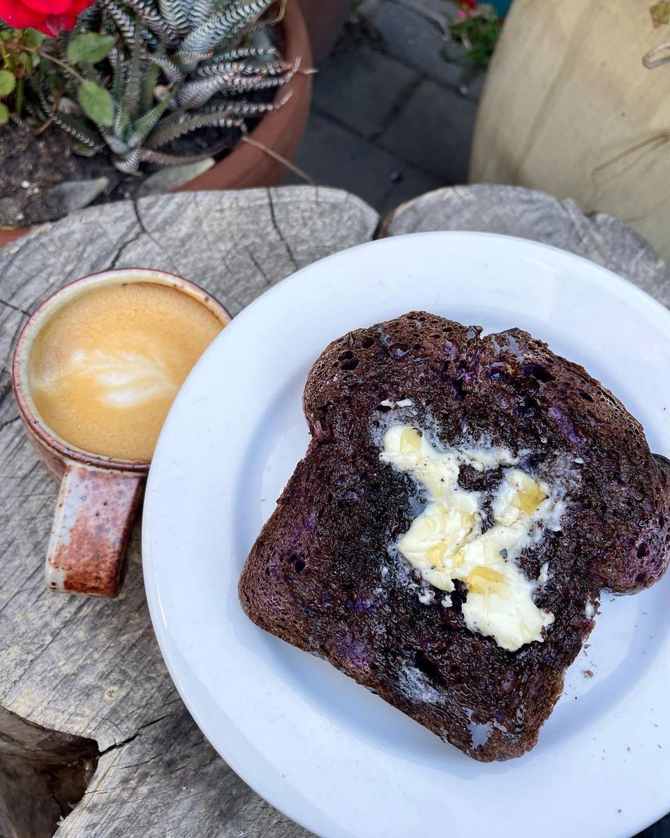 Toast shouldn't be just for breakfast.... it should be enjoyed all day, every day! 💜☕️  

#ube #ubesourdough #sourdough #breakfastfood #foodie #toast #latte #breakfast #sffoodie #sffood #sourdoughbaking #sourdoughbread #sourdoughtoast #breakfastideas #coffeeshop #coffeeandtoast
