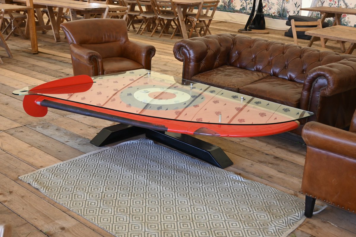 Aerotiques's tweet image. Remember our #RedArrow wing table back in the summer?  The offcuts are very nearly ready too. They’ll be on sale exclusively to our members from tomorrow. Sign up (for free, no spam) via our homepage aerotiques.co.uk #XX227 #BAeHawk