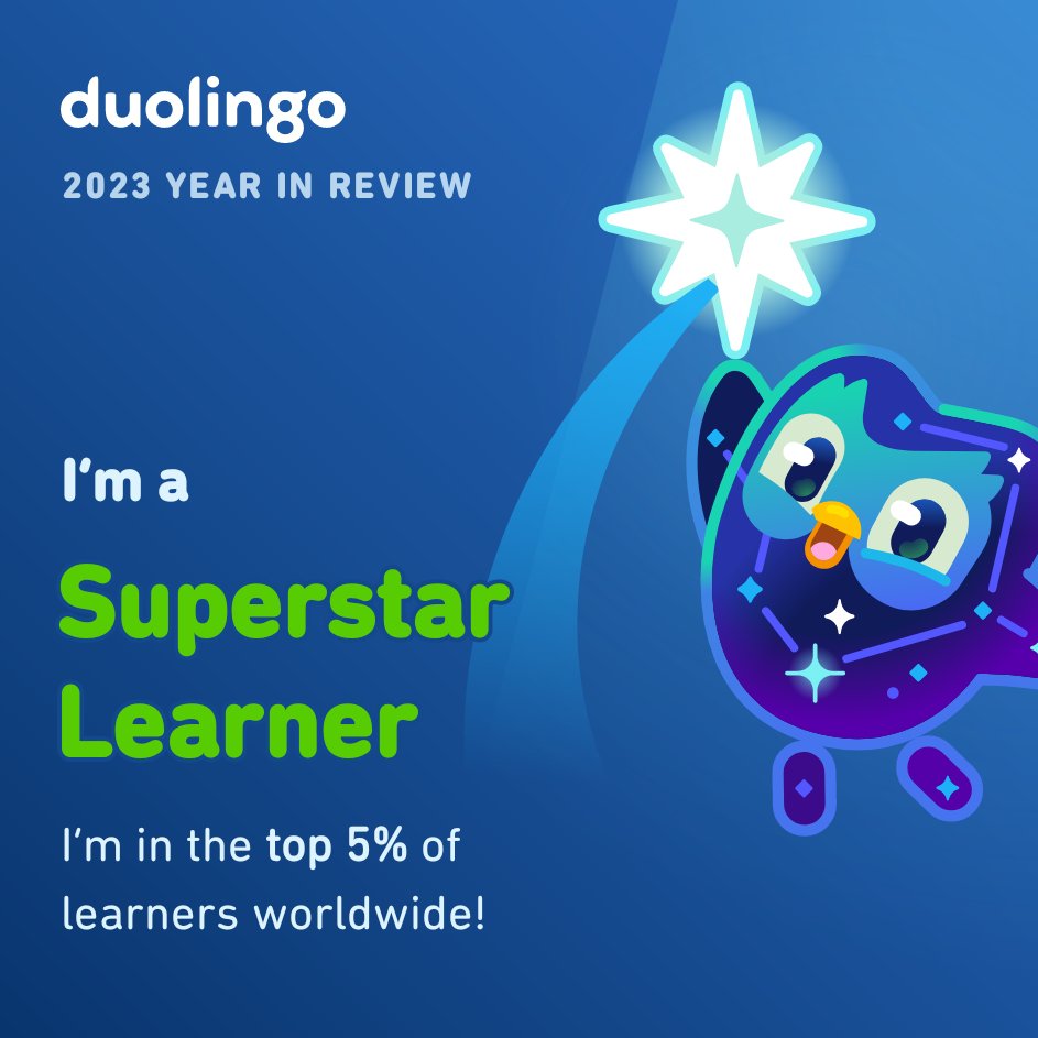 httpsmyidols's tweet photo. I’m a Superstar Learner! What’s your Duolingo learner style? #Duolingo365 https://t.co/83ZFKIPpF8