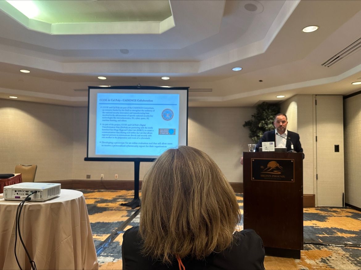 CalPolyCCI's tweet photo. This week Cal Poly CCI had the honor of attending the NICE K-12 Cybersecurity Education Conference in Phoenix, Arizona. We were represented by the wonderful Dustin DeBrum and Henry Danielson.
#CalPolyCCI #CalPolyProud #NICEK12 #K12CYBERCON #NICEConference #K12Education https://t.co/Tan33WjLDY