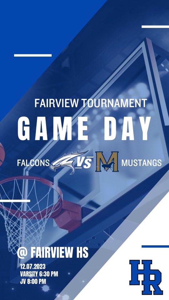 After a first round win, we are back on the court at Fairview on Thursday vs Mullen ‼️ 🔵Varsity 6:30pm ⚪️JV 8:00pm Come support your falcons! #GoRanch #HRHS