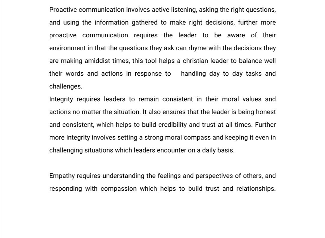 AthienoI's tweet photo. UNVEILING THE TOOLS (chapter1)
The chapter talks about how the three tools of #Proactivecommunication, #integrity and #Empathy helps leaders to approach day today matters #positively for great outcomes.
@Xbooks
#Toolsforabalancedleader
#Christianleaders
#Leadership https://t.co/KOYHzrDI56