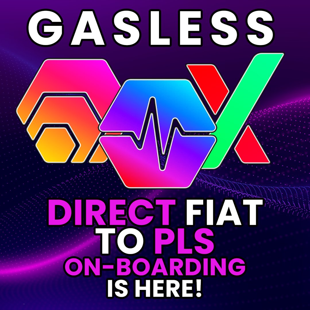 KatieePCrypto's tweet photo. BREAKING: PulseChain now has GASLESS Direct Fiat to Native PLS, $HEX and PLSX!!

Yes, you can buy PLS, HEX and PLSX natively on PulseChain in your own wallet with Fiat now!!

Who needs CEXs? Not us!

We cannot be stopped!

https://t.co/a8ed4R8tTx

Thank you @0xCoast https://t.co/eNoRcTf35O
