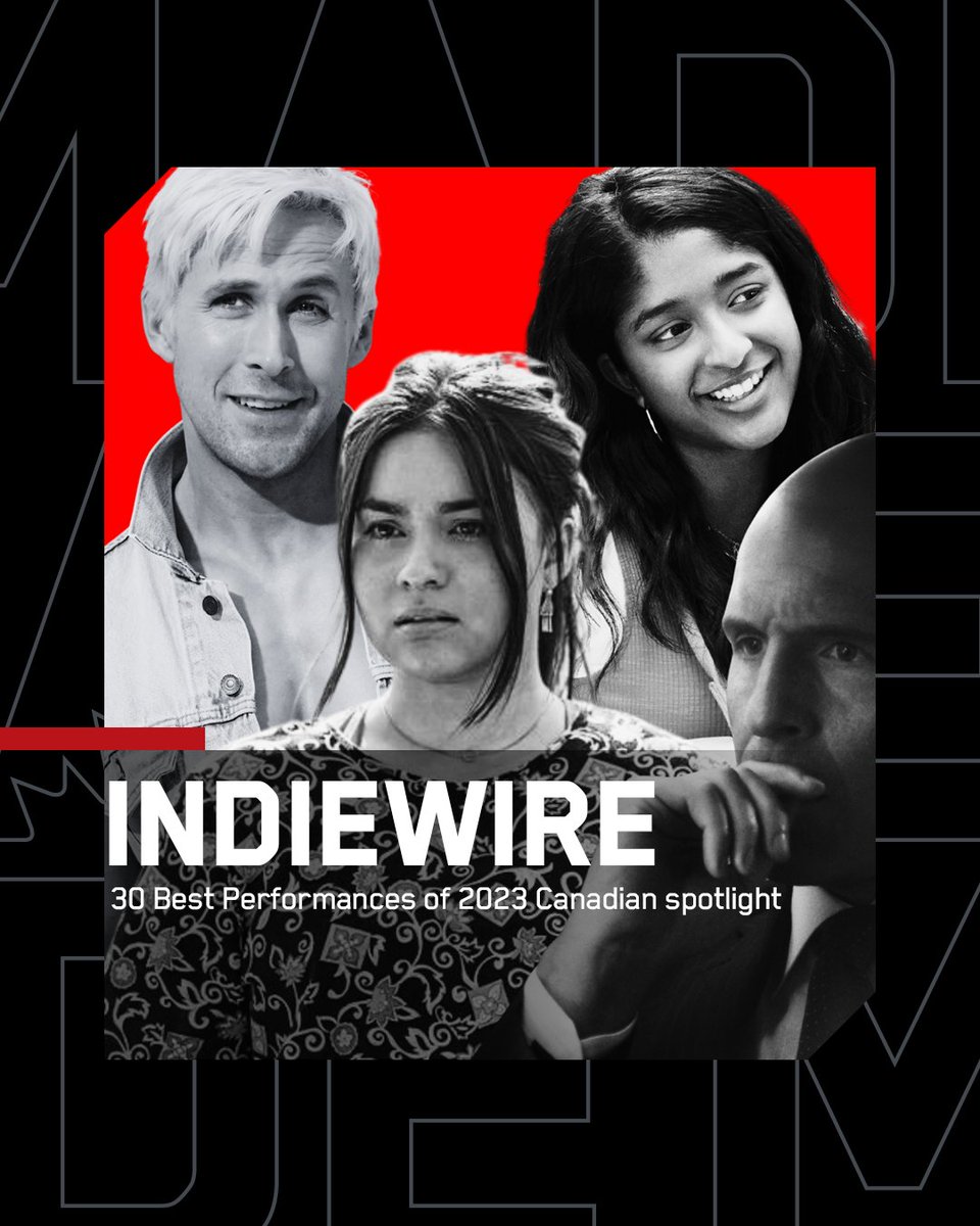 No surprises here! Canadian talent lands a spot on <a href="/IndieWire/">IndieWire</a>'s list of top performances of 2023. 

Who's got your attention?  👀🎬