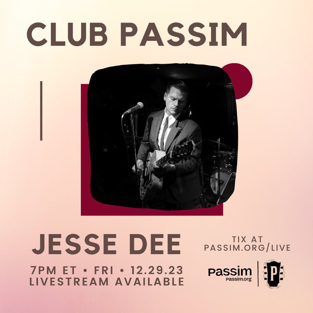 Cambridge, MA ! Join me on Friday 12/29 @clubpassim for an intimate evening of songs! Tix and livestream available at passim.org/live-music/eve…