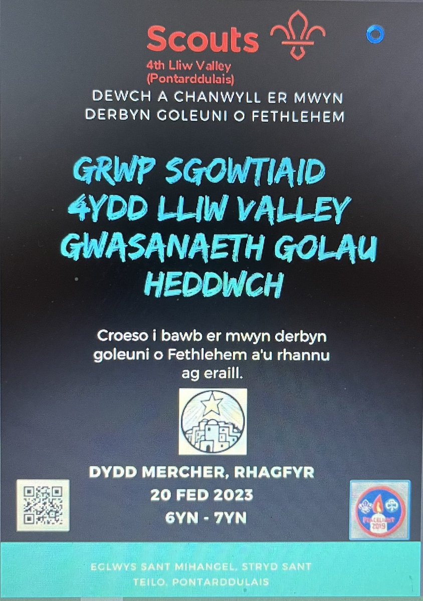 4th_lliw's tweet photo. Welcome to everybody to come and join us in our Peacelight service. Croeso cynnes i bawb. @ScoutsCymru https://t.co/7XAnU57APh