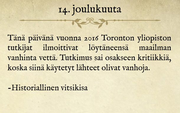 14.12. #historiallinenvitsikisa