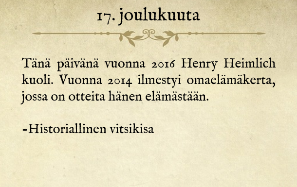 17.12. #historiallinenvitsikisa