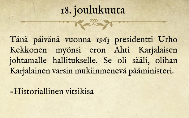 18.12. #historiallinenvitsikisa