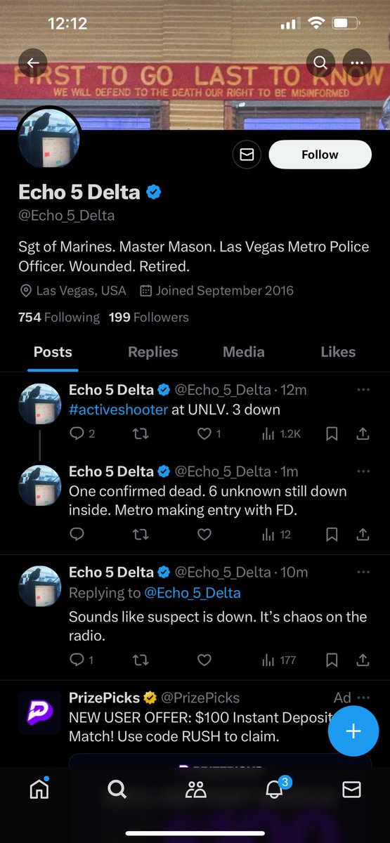 Republicanshat8's tweet photo. @SwiftlyEmily @unlv found a retired cop with connections to unlv police dept on twitter https://t.co/dw48rJbZKX