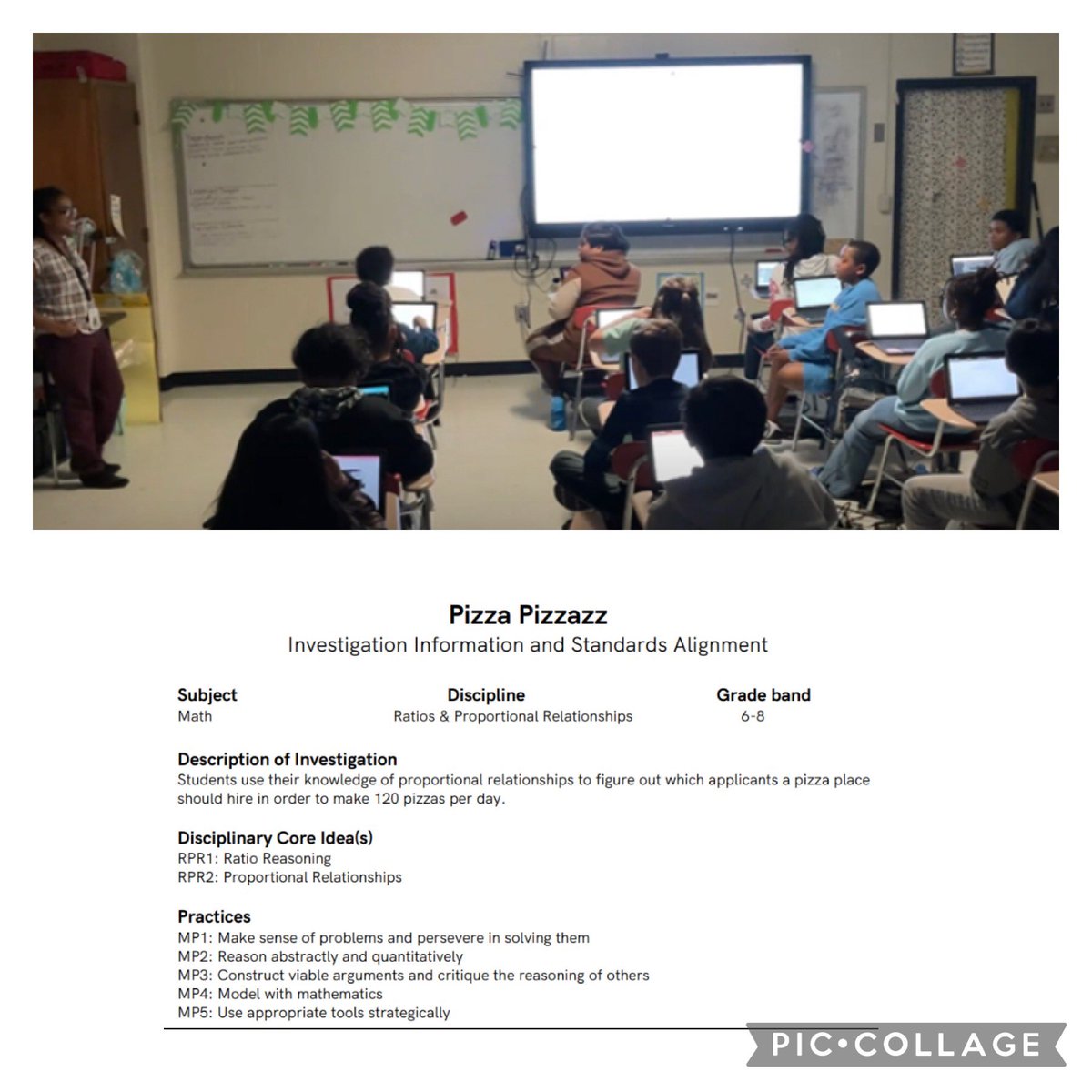 Grade 6 teachers <a href="/ConyersMiddle/">Conyers Middle</a> and <a href="/MemorialMS/">Memorial Middle School</a> came together to reflect on <a href="/ArgumentDrivenM/">Argument Driven Math</a> investigation Pizza Pizzazz. Great considerations for implementing future investigations with their students!