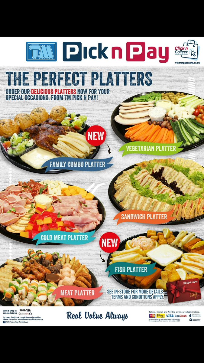 MaxD74652423's tweet photo. Quality of food is always found at TM Pick n Pay. Your festive treats at best quality and value!
TM Pick n Pay
Real Value Always! https://t.co/ciRAkMfFAK