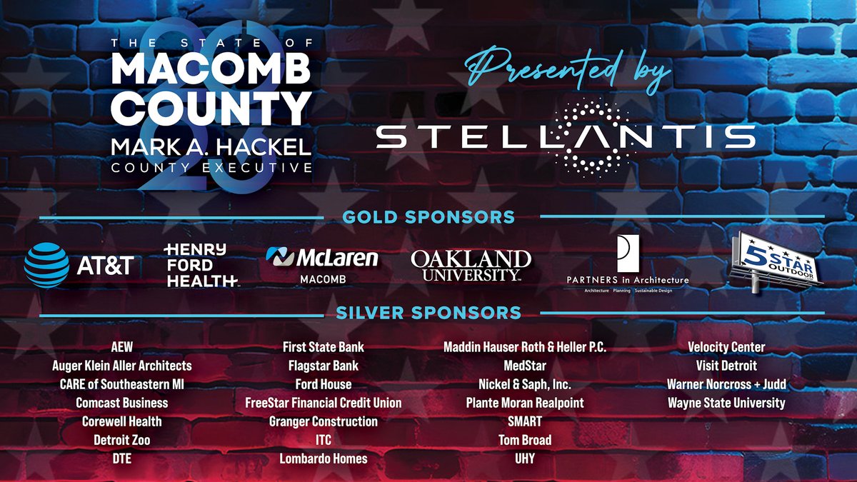 MarkHackel's tweet photo. Thank you to @StellantisNA for being the presenting sponsor of #MacombSoC. The event is also made possible by our partnership with @macombchamber, Connect Macomb, Anchor Bay Chamber and @MacombCollege. https://t.co/79jyPqtR4I