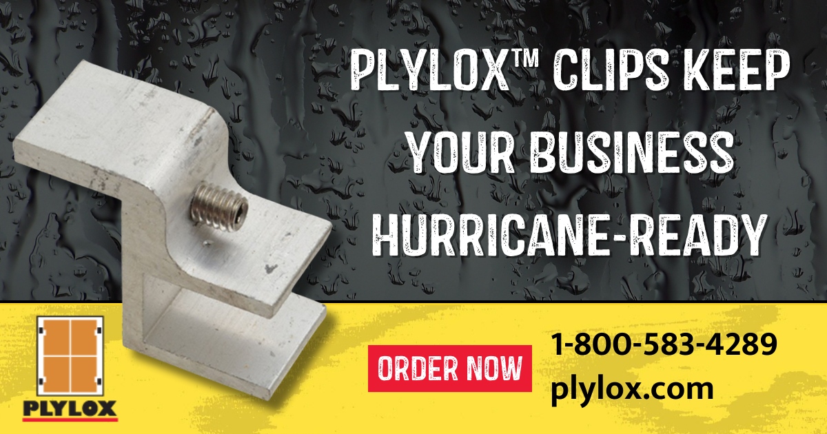 Keep your business safe with this easy-to-install hurricane protection. PLYLOX™ clips let you quickly and securely attach plywood to your windows, providing reliable protection from even the strongest storms. Make sure your business is hurricane-ready with PLYLOX™! #plylox ...