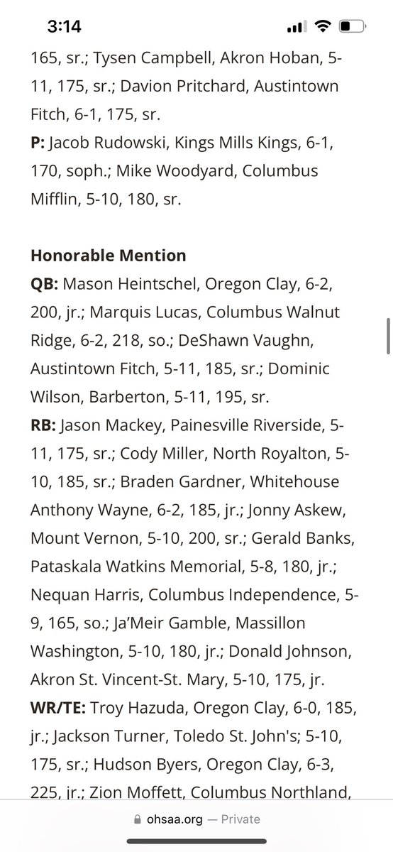 Honorable Mention All Ohio
<a href="/MagicsFB/">Barberton Football</a> <a href="/AllBasb/">Barberton  All Sports Booster Club (BASB)</a> <a href="/CoachMarkJ/">Mark Johnston</a>