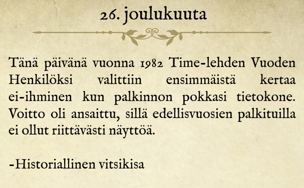 26.12. #historiallinenvitsikisa