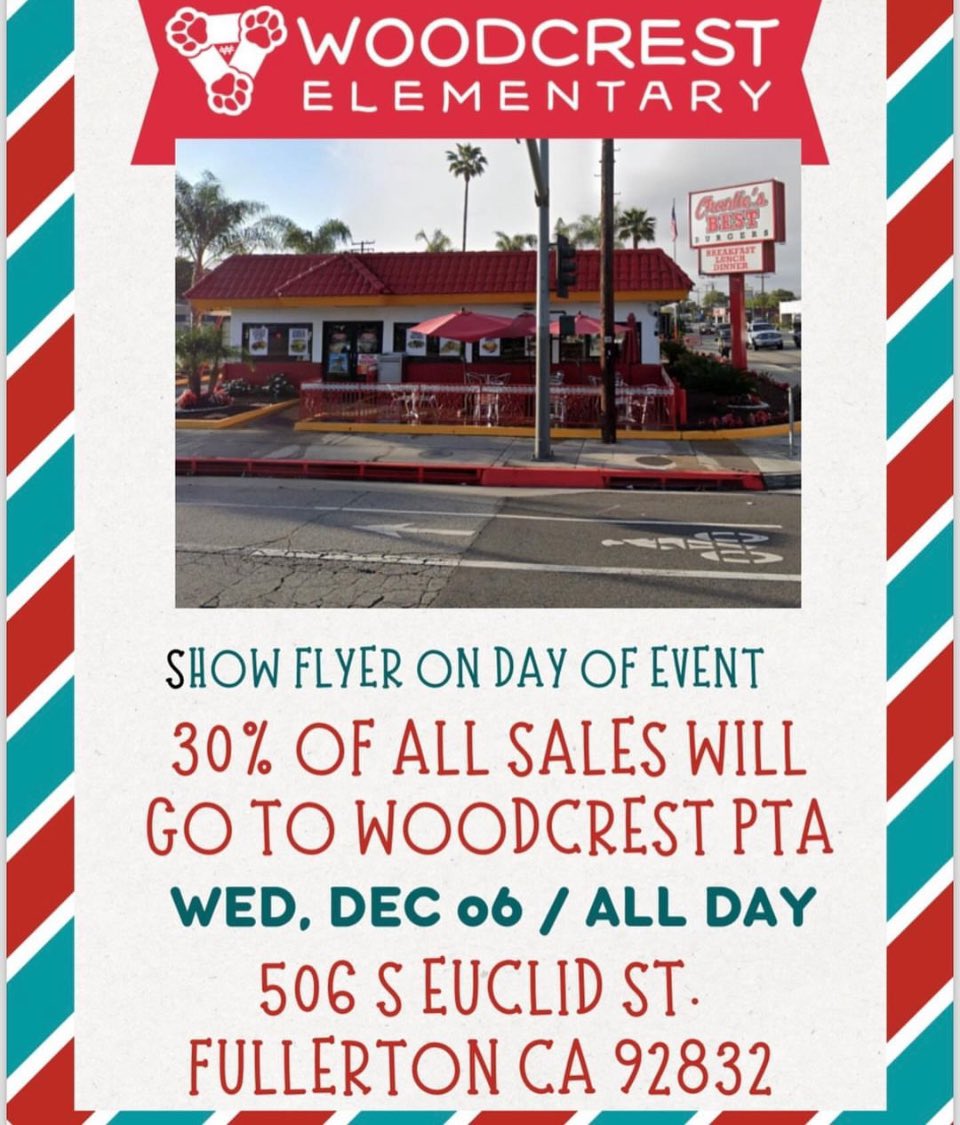 CarolynPhotog's tweet photo. Anyone in the Fullerton area please help support @WoodcrestFSD dine out today!!!! #FSDConnects #FSDLearns #FullertonSD
#FSD https://t.co/K7WA7TxoBj
