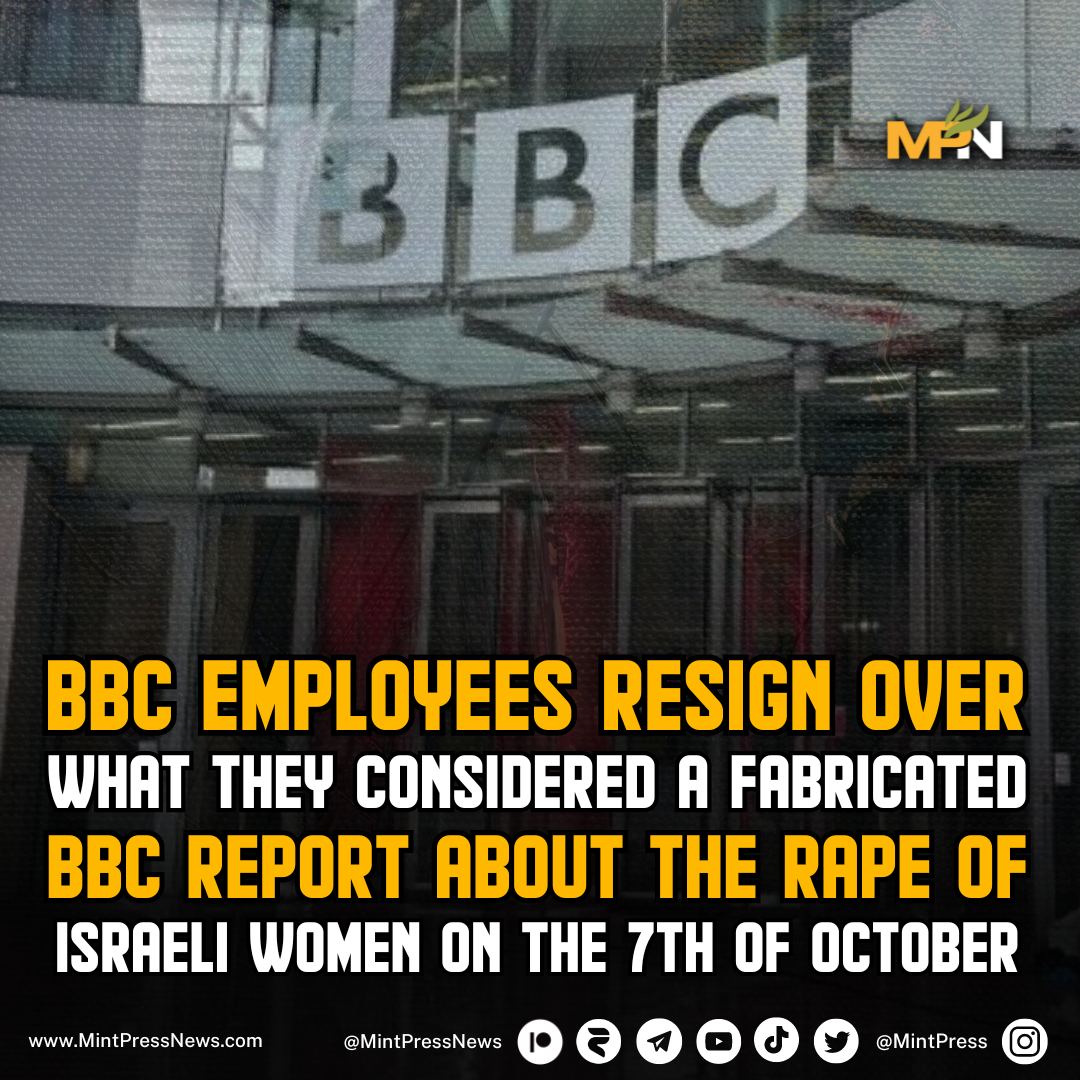 Palestinian politician Mustafa Barghouti has claimed that some reporters and workers have resigned in protest against the BBC's latest report on the alleged rape of Israelis on October 7th.