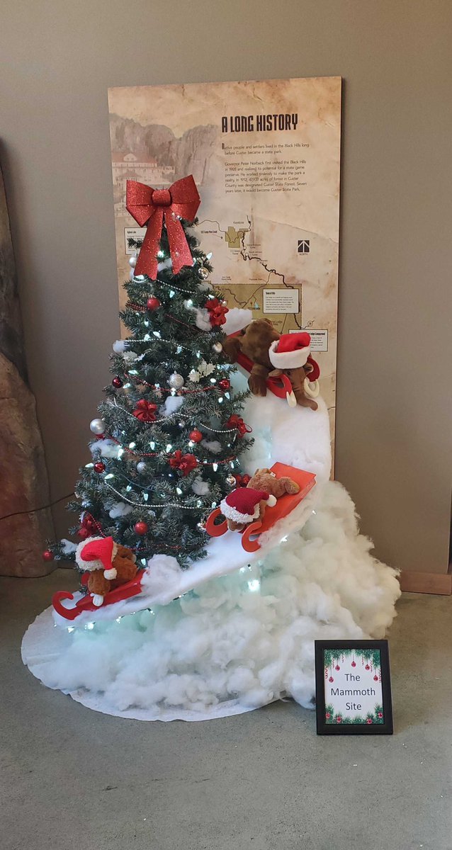 Our staff decorated a Christmas tree for <a href="/CusterStatePark/">Custer State Park</a>’s annual Festival of Trees! Stop by the Main Visitor Center this month to check it out!
