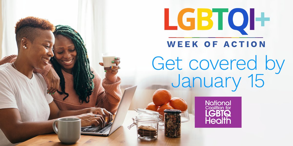 The National Coalition for LGBTQ Health is proud to recognize LGBTQI+ Week of Action, which highlights the challenges faced by LGBTQI+ individuals when seeking quality healthcare and health insurance coverage. Learn more here: HealthCare.gov/Get-Coverage #GetCovered #LGBTQHealth