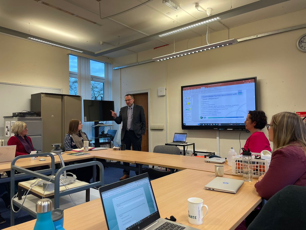 ArgyllButeEPS's tweet photo. We were joined at today’s team meeting by Simon Easton, Education Manager, who presented the authority’s recent attainment data &amp; trends. The role of the EPS was recognised in many factors which support attainment. https://t.co/Fq8NWYC16u