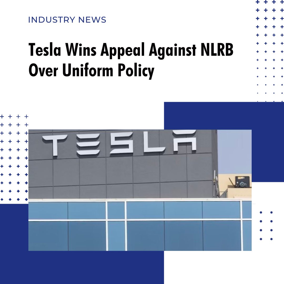 The Fifth Circuit Court of Appeals ruled in favor of Tesla, against a prior decision by the NLRB concerning the company's uniform policy. 

📰 Read more: naumd.com/tesla-wins-app…

#Tesla #UniformPolicy #NAUMD