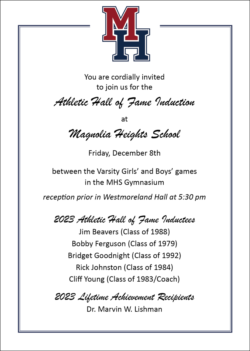 Be sure to join us Friday night on the Hill as we welcome our newest members to the MHS Athletic Hall of Fame. 
#ChiefPride