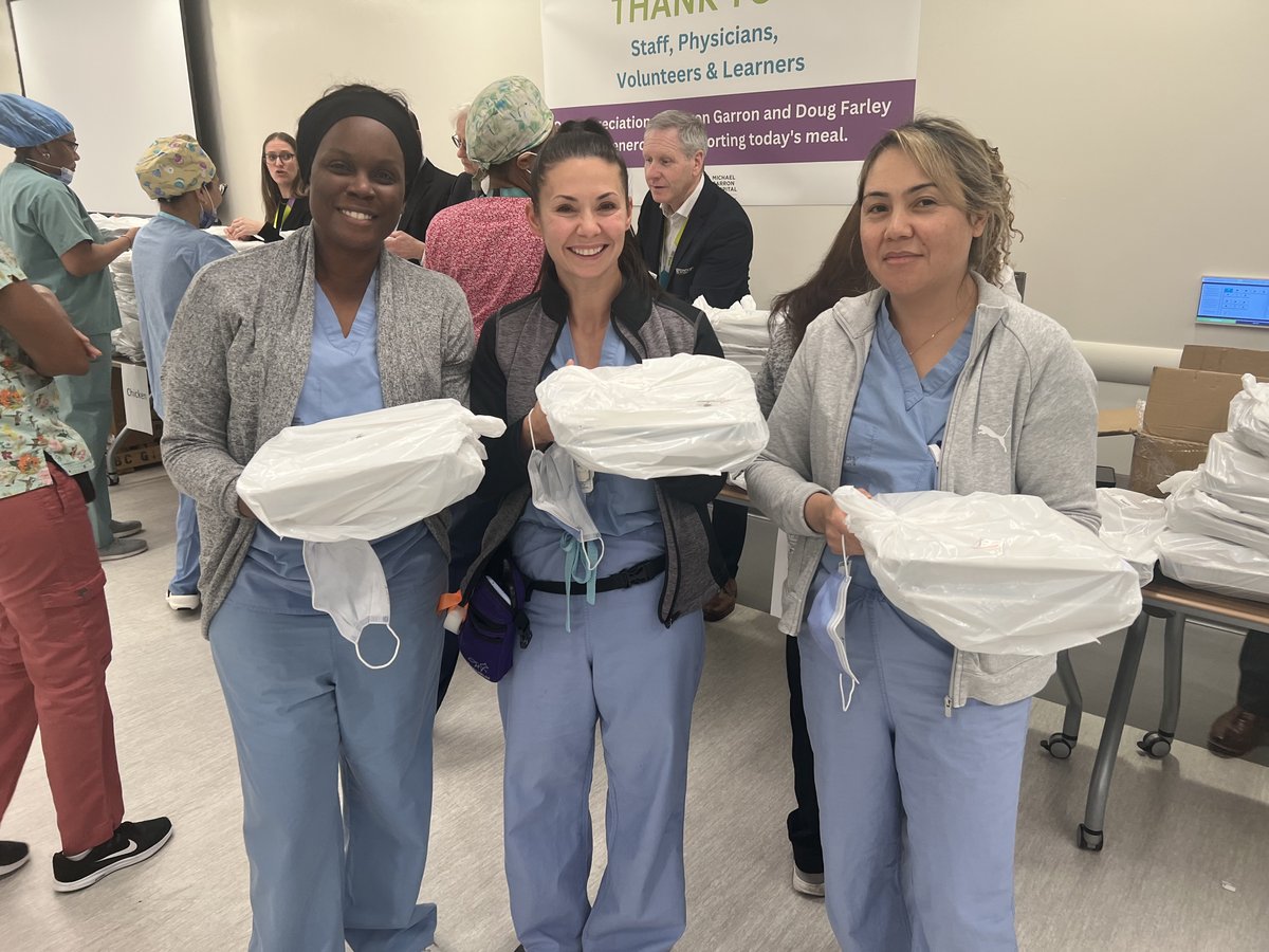 Yesterday, our staff, physicians, volunteers and learners were treated to a special Staff &amp; Family Appreciation Meal as a thank you for everything they do at MGH. Thank you to Myron Garron &amp; Doug Farley for supporting this event and celebrating our incredible team! 💚