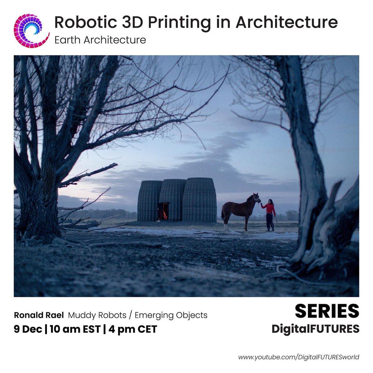 DigitalFUTURES (@_digitalfutures) on Twitter photo The creative endeavors of Ronald Rael blur the borders between architecture, art, technology, land-based practices, and social justice.
9 December
EARTH ARCHITECTURE
10.00 am EST, 4.00 pm CET, 10.00 pm China
Ronald Rael <a href="/rrael/">rrael arellano</a>
digitalfutures.international The creative endeavors of Ronald Rael blur the borders between architecture, art, technology, land-based practices, and social justice.
9 December
EARTH ARCHITECTURE
10.00 am EST, 4.00 pm CET, 10.00 pm China
Ronald Rael <a href="/rrael/">rrael arellano</a>
digitalfutures.international