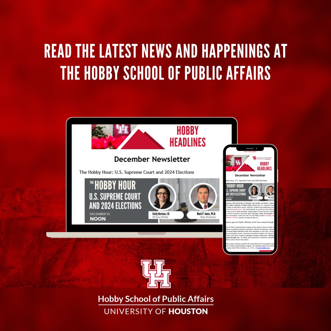 Hobby School of Public Affairs (@hobbyschooluh) / X