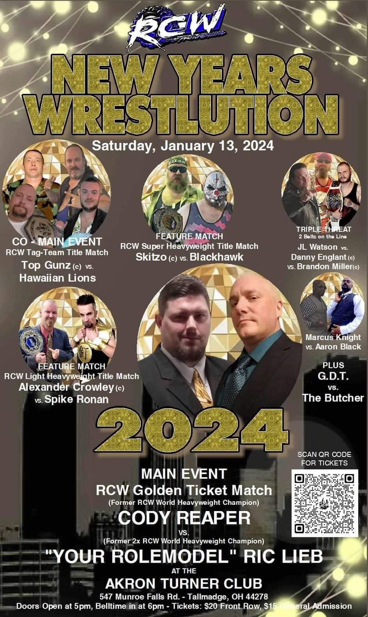 RoryAngel13's tweet photo. Come see MY Hawaiian Lions become the New @RubberWrestling tag team champions!! Scan the QR code on the flyer for tickets!!! https://t.co/4csLmemKH1