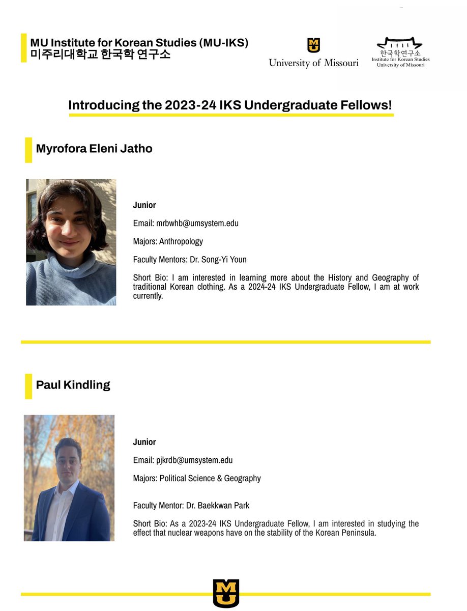 Our new outstanding Undergraduate Fellows!🎉So great to have them as 2023-23 undergraduate fellows! Welcome to MU IKS community🤗