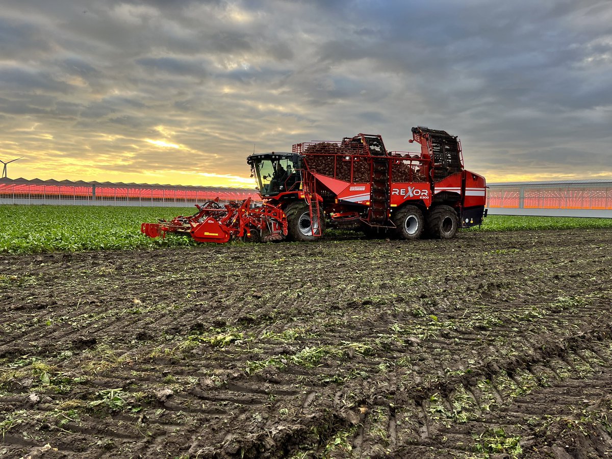 jeroenDD's tweet photo. Vandaag op pad met een krachtpatser 💪 wat een topper hebben ze hier van gemaakt 👊. Juiste configuratie onder zware omstandigheden 👌. #grimme #rexor #adendekker #grimmeNL https://t.co/6jaHQKOXD2