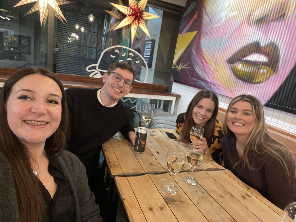 The best part of #BSI23 - reuniting with old friends. Delighted to have a mini Edinburgh PhD office reunion (featuring our favourite postdoc, Gareth, not on X) and PhD pals @Katie_Smith_895 and Danielle (also too cool for X)
