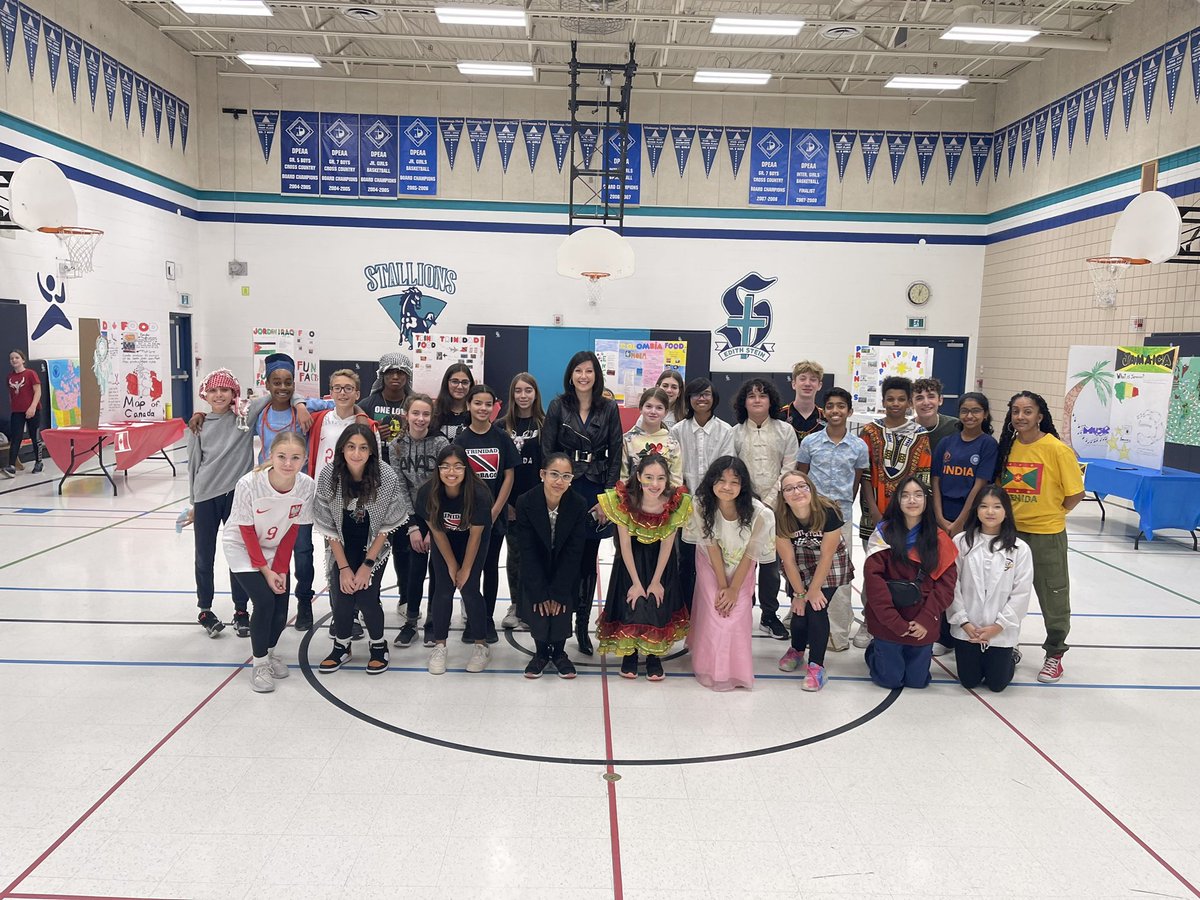 breacorbet's tweet photo. The Diversity Team @DPCDSBSchools took us on a journey around the world today! We enjoyed a celebration of cultures with the Multicultural Day at St Edith Stein Catholic Elementary School @SteinDPCDSB ! So many countries and so much to learn about them! Thank you for sharing! https://t.co/mtLf8qwblF