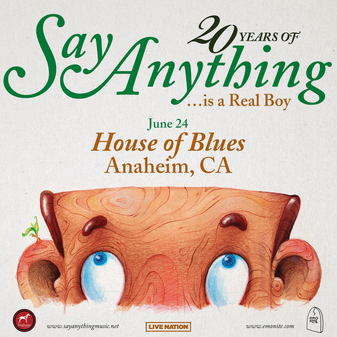 Say Anything returns from a lengthy hiatus to celebrate the 20th anniversary of their classic, critically adored album; ...Is A Real Boy. They will be performing the entire album live at Our House on June 24th! On sale THURSDAY! 🎟️: livemu.sc/3uL6zPd 🎶 @SayAnythingMuz