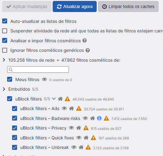 Maxsuel112's tweet photo. Lembre-se de que se o YouTube começar com aquela gracinha de que não é permitido adblock, no ublock origin basta ir para a configuração > lista de filtros e clicar em ATUALIZAR AGORA. Se não der certo, desmarque os "uBlock filters", aplique e marque de novo, e atualize. https://t.co/gpthaT8Eko