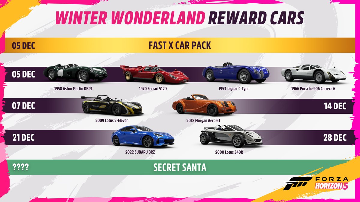 Autoshow cars, reward cars, car packs, Secret Santa. There's more ways than ever to get more cars than ever!