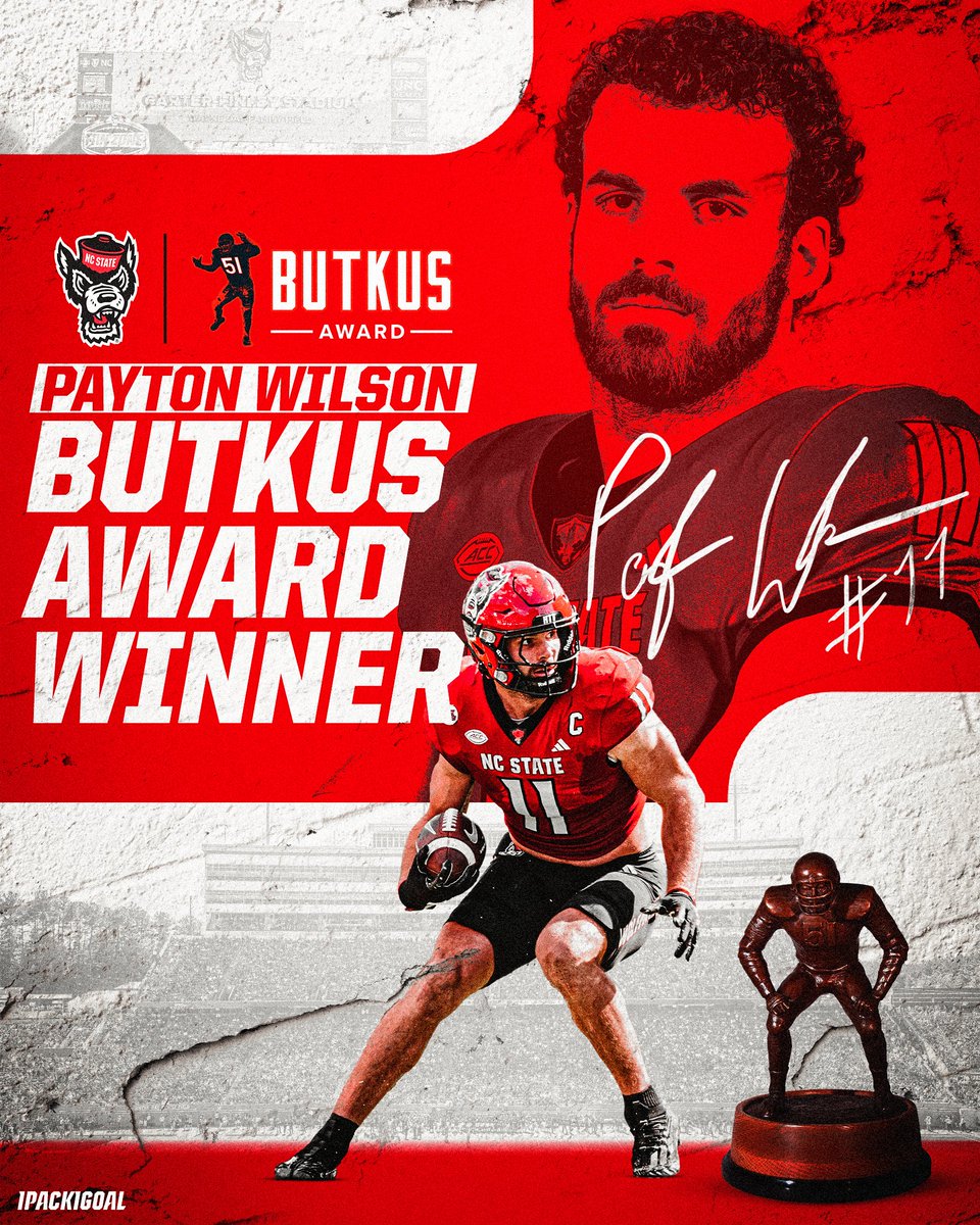 The best linebacker in the nation resides in Raleigh.

Payton Wilson is your 2023 Butkus Award Winner!

#1Pack1Goal