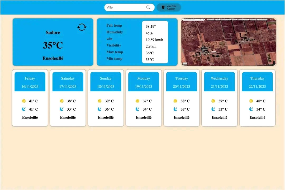 MahamadouBrah67's tweet photo. #30JoursDeCodeNe #day22challenge #codingchallenge
We are on the 22nd day of #30DaysOfCodeNe.
Today's challenge is to reproduce the interface of a weather page with always #html and #css.
@godi_Souleymane
@Abdoul36227
#CS https://t.co/AZPFUIwUqm